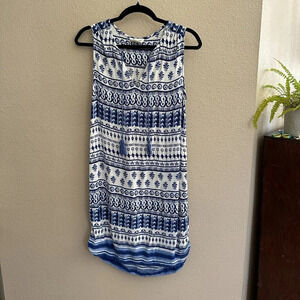 Beach Lunch Lounge Blue Dress  Size Small, blue dress, womens dress, midi dress‎